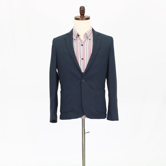 Montego 34R Gray Solid 2-Button Sport Coat Blazer Jacket P495 - Picture 1 of 11